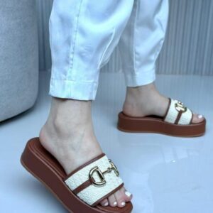 Anabela - Branca/Caramelo